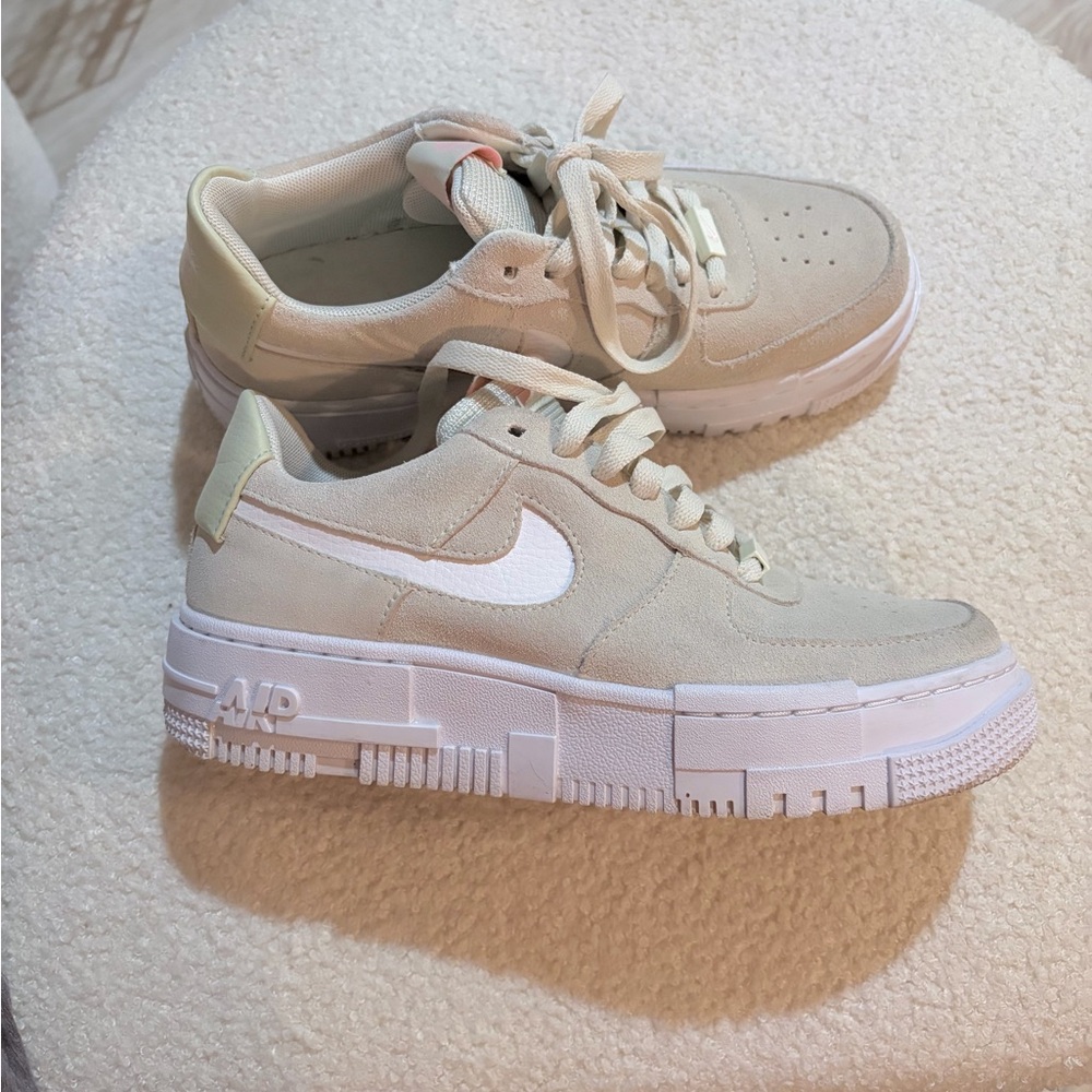 Nike Women's Sneakers in Cream and White